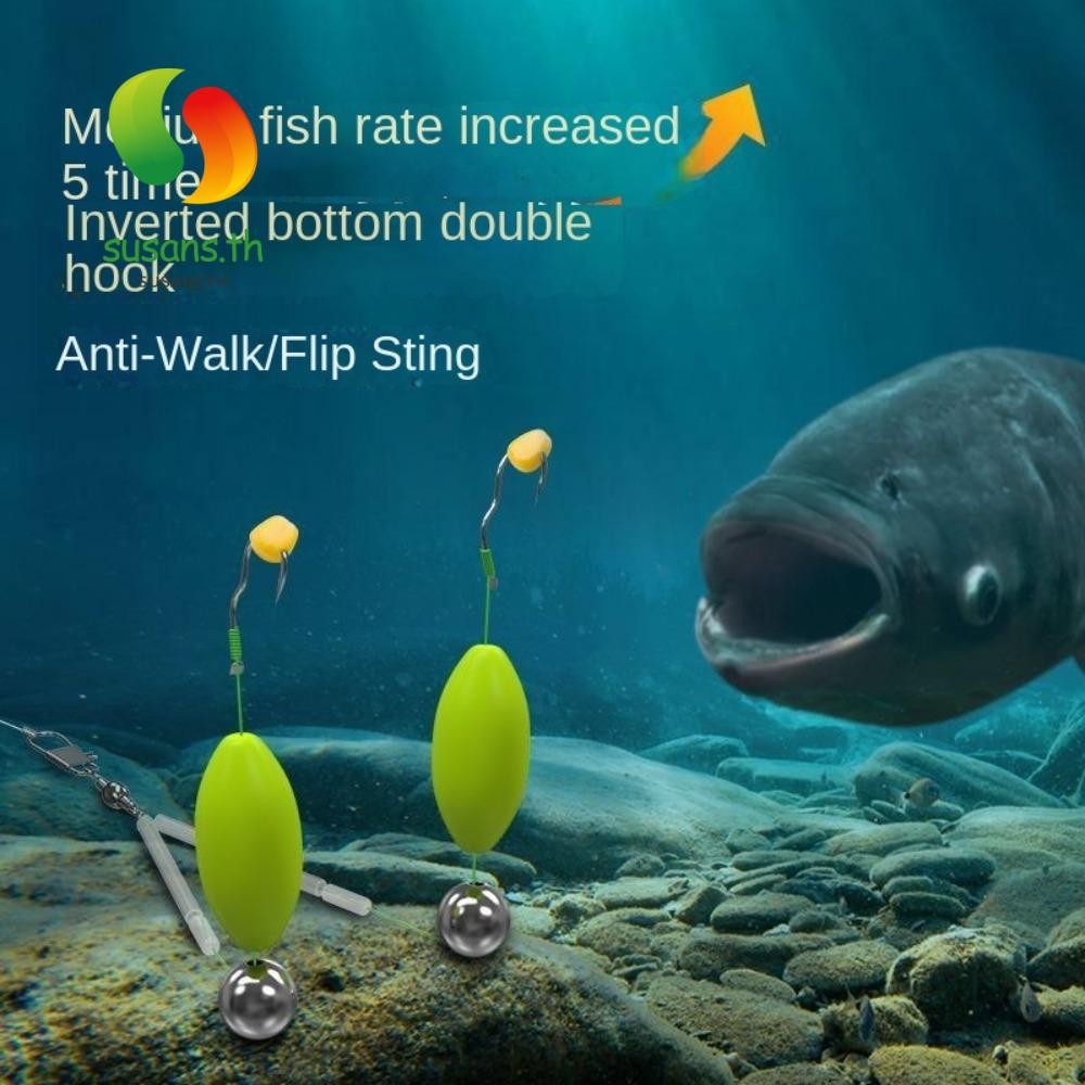 SUSANS 3 ชิ้นตกปลา-hook และ anti-fish rig สำหรับปลาคาร์พ, เครื่องมือตก ...
