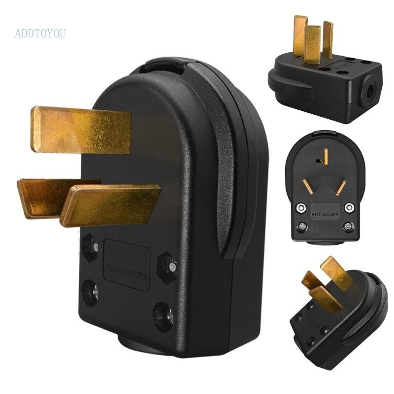 3C ปัจจุบัน 50A NEMA 10 50P ปลั๊กอุตสาหกรรม PA66 Shell Coppered ...