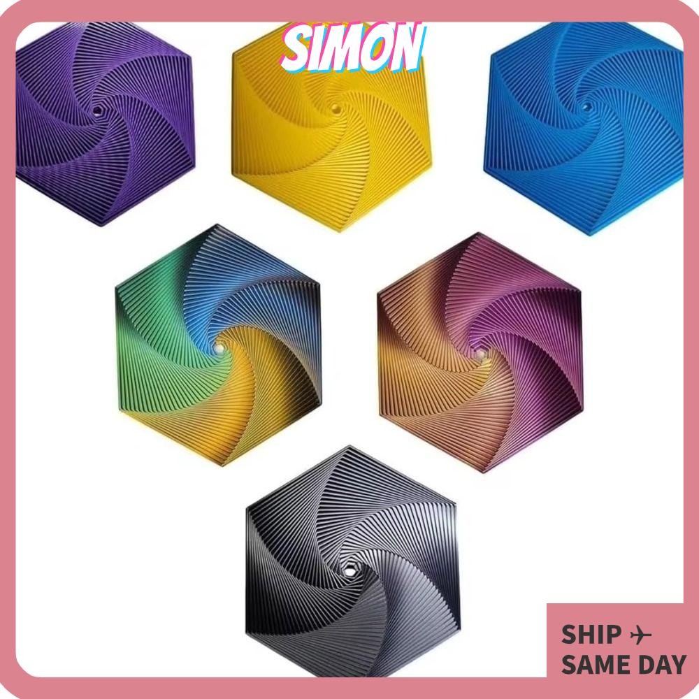 SIMON หกเหลี่ยมเกลียว,หกเหลี่ยมแบบพกพา Fractal Fidget หกเหลี่ยม ...
