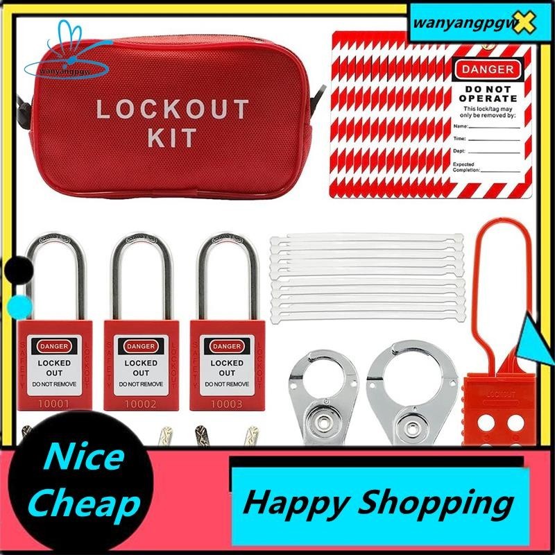 [Wang-Shop] Lockout Tagout Kit -Lockout Tagout, Nylon Tie, กระเป๋าเก็บ ...