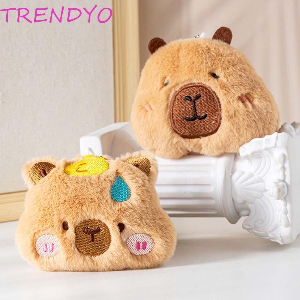 Trendyo Capybara พวงกุญแจตุ๊กตา, Squinting Blinking Capybara พวงกุญแจ ...