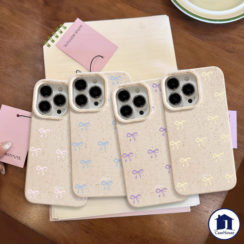 เคสแบบผูกโบว์สีเหลืองอ่อน เข้ากันได้สำหรับ Redmi 12 13C 10 10A 9A A1 ...