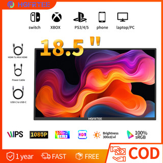 HGFRTEE 18.5inch 60HZ Portable Gaming Monitor 1080P FHD พร้อม USB C ...