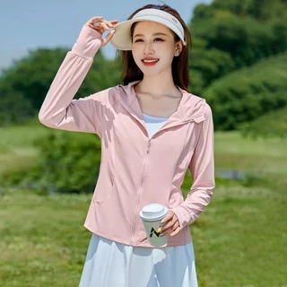 โปรโมชั่น Flash Sale : UM  M-3XLเสื้อกัน uv UPF50 กระชับหุ่น เสื้อแขนยาวเข้ารูป Sport ผ้าเรยอน กันแดด สำหรับผู้หญิง uv40-70KG