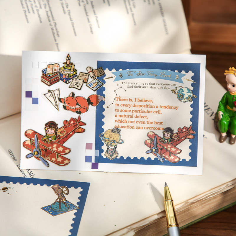 พร้อมสต็อก 60แผ่นในการ์ตูนสามเพลิดเพลินไปกับแพคเกจ Gilding Notes Star ...