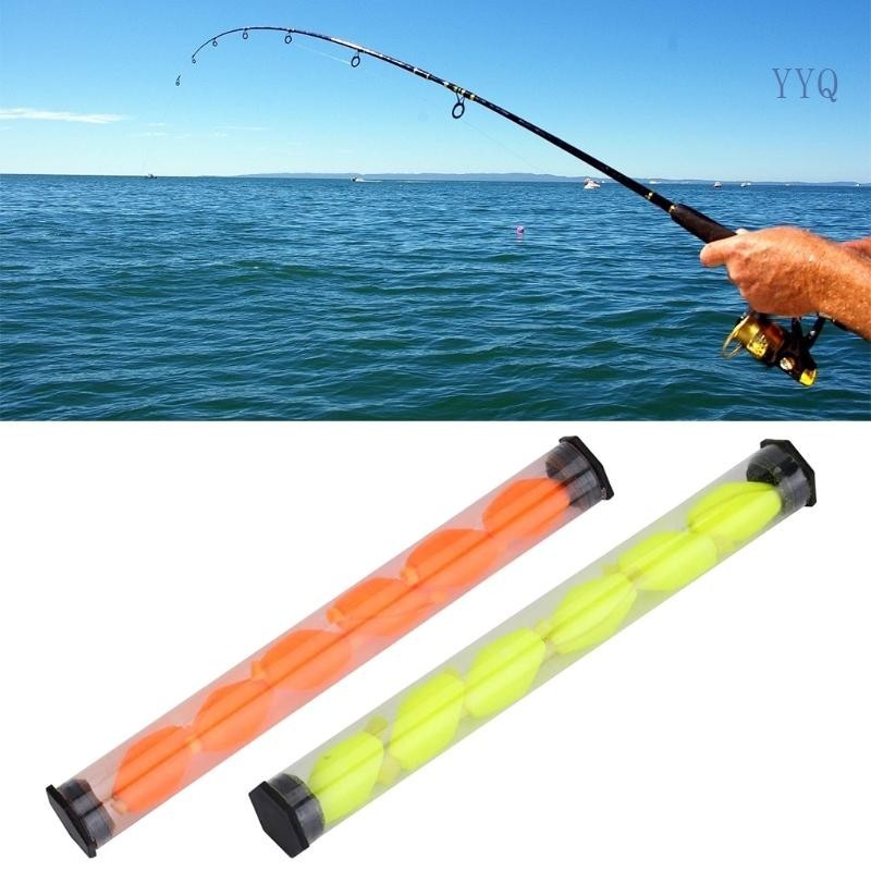 Yyq 6 ชิ้น Float Foam Strike Indicators Fly Fishing หลอดพลาสติกสีเหลืองสีส้ม Shopee Thailand