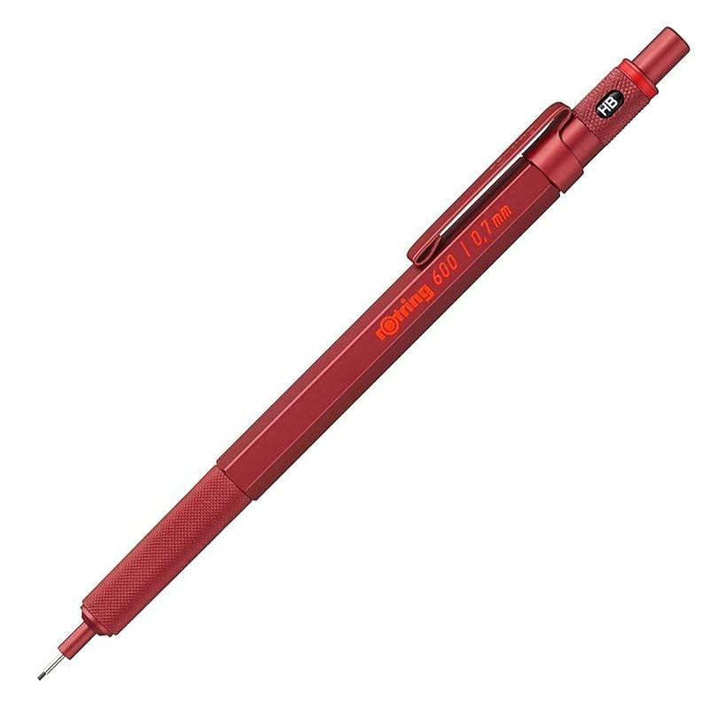 Rotring Mechanical Pencil Madder Red 600 2114265 0.7mm | Shopee Thailand