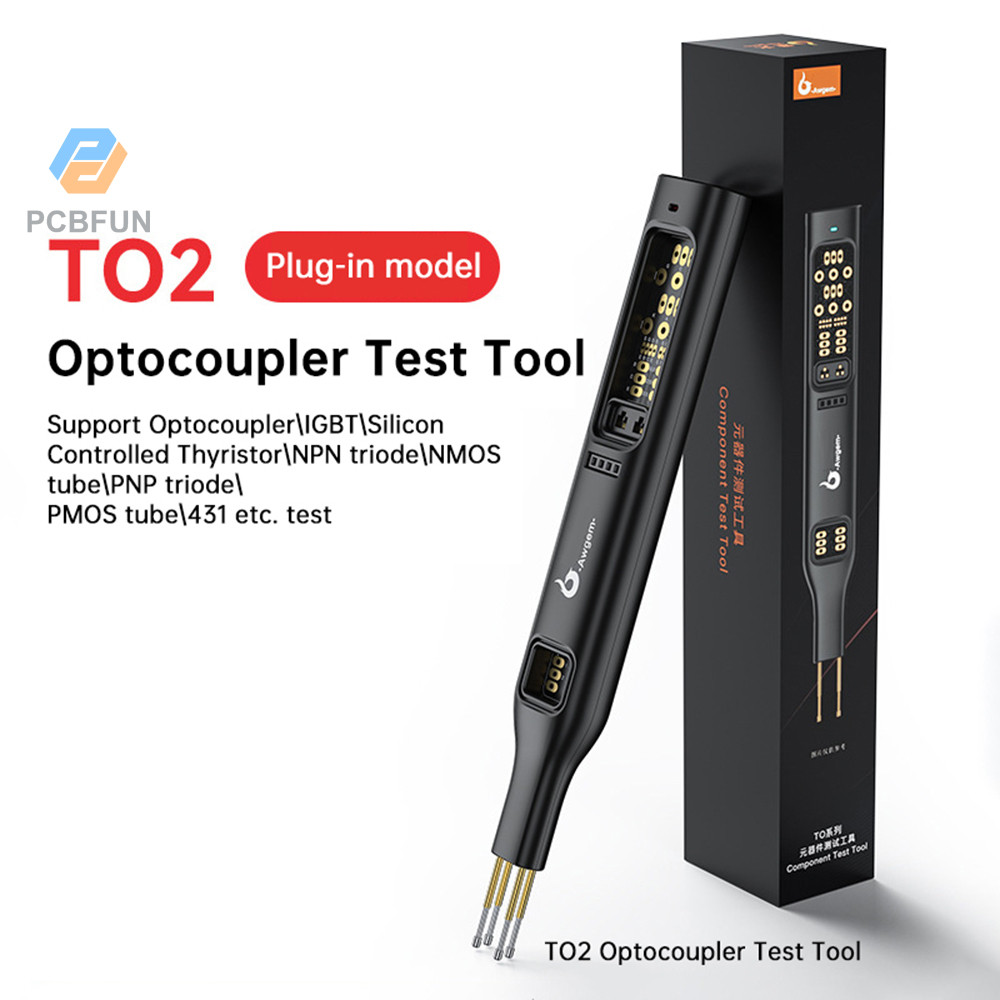 Pcbfun TO2P/TO2 เครื่องทดสอบ Optocoupler อเนกประสงค์เครื่องมือตรวจจับออนไลน์เครื่องทดสอบการบํารุงรักษาอิเล็กทรอนิกส์