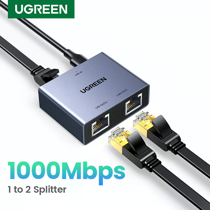 UGREEN 1000Mbps RJ45 Splitter 1 ถึง 2 Ethernet Adapter Lan Connector ...