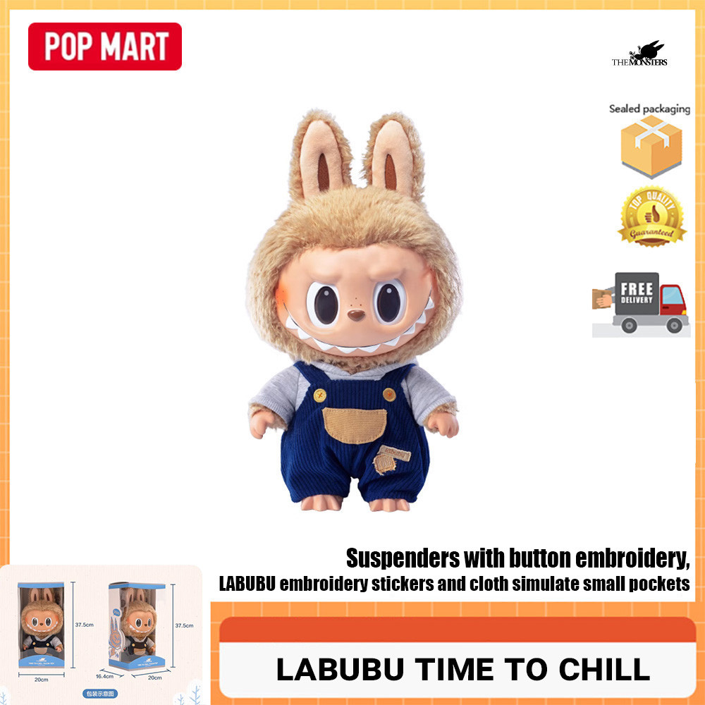Pop MART LABUBU Time to chhill ตุ๊กตาไวนิล Cute LABUBU Gift Toy ...