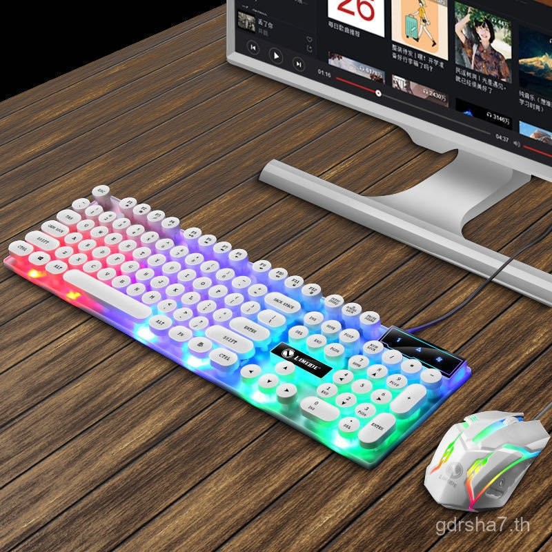 Reg Magnesium GTX300 Punk Round Keycap Wired Luminous Gaming Keyboard ...