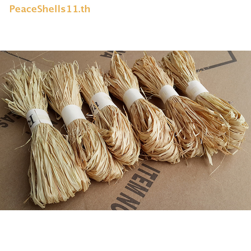 Peaceshells 1 ชิ้น/เซ็ต raffia ธรรมชาติกกผูกหัตถกรรมริบบิ้นกระดาษ twine ...