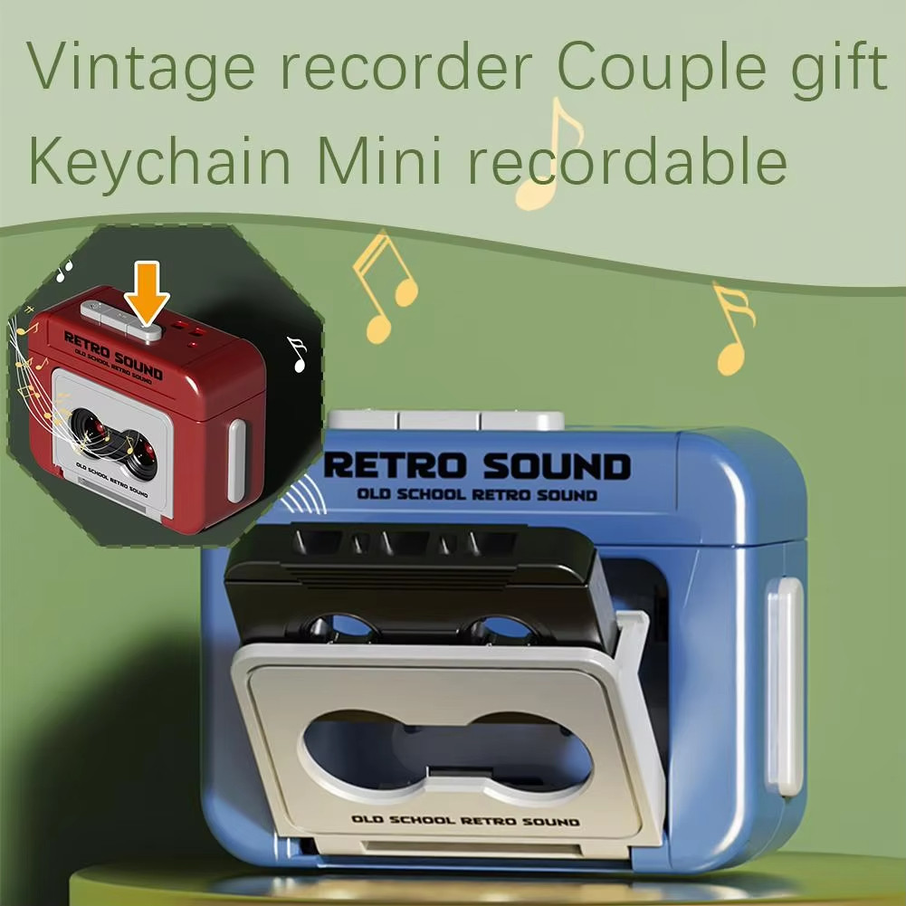 Retro Mini Recording Music Box จี้พวงกุญแจของเล่น 19th Century Style ...
