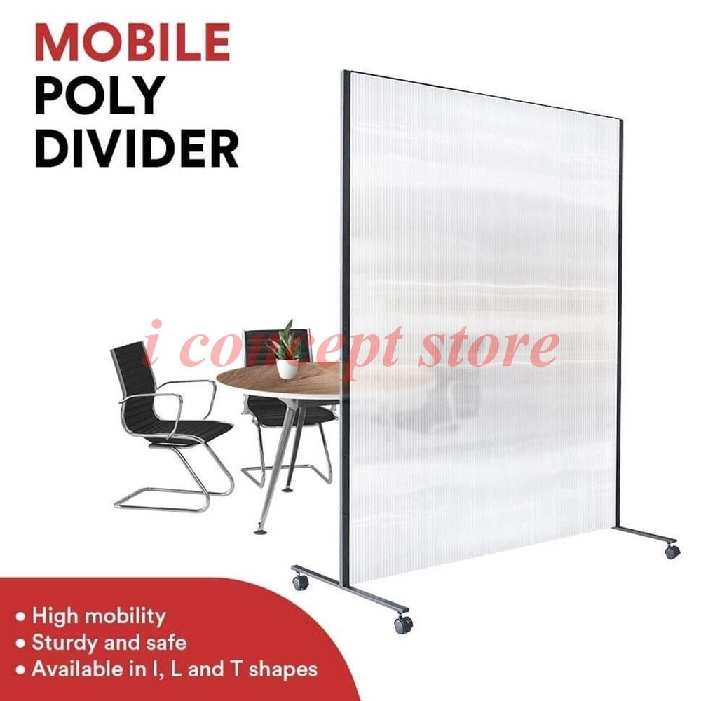 Mobile Polycarbonate Divider Panel/ Partition with Wheel/ Portable Room ...