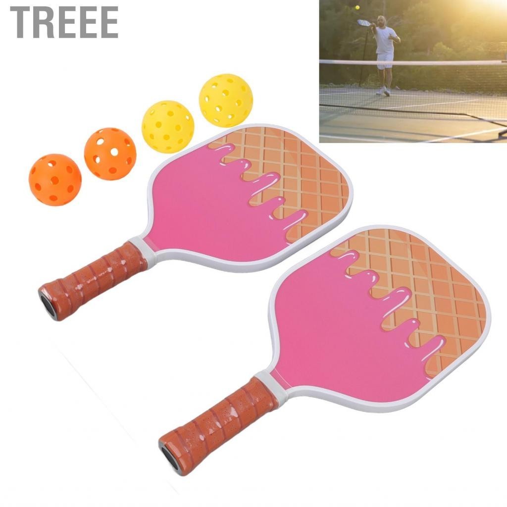 Treee Pickleball Rackets Anti SLIP Handle Paddles แกนรังผึ้งสำหรับ ...