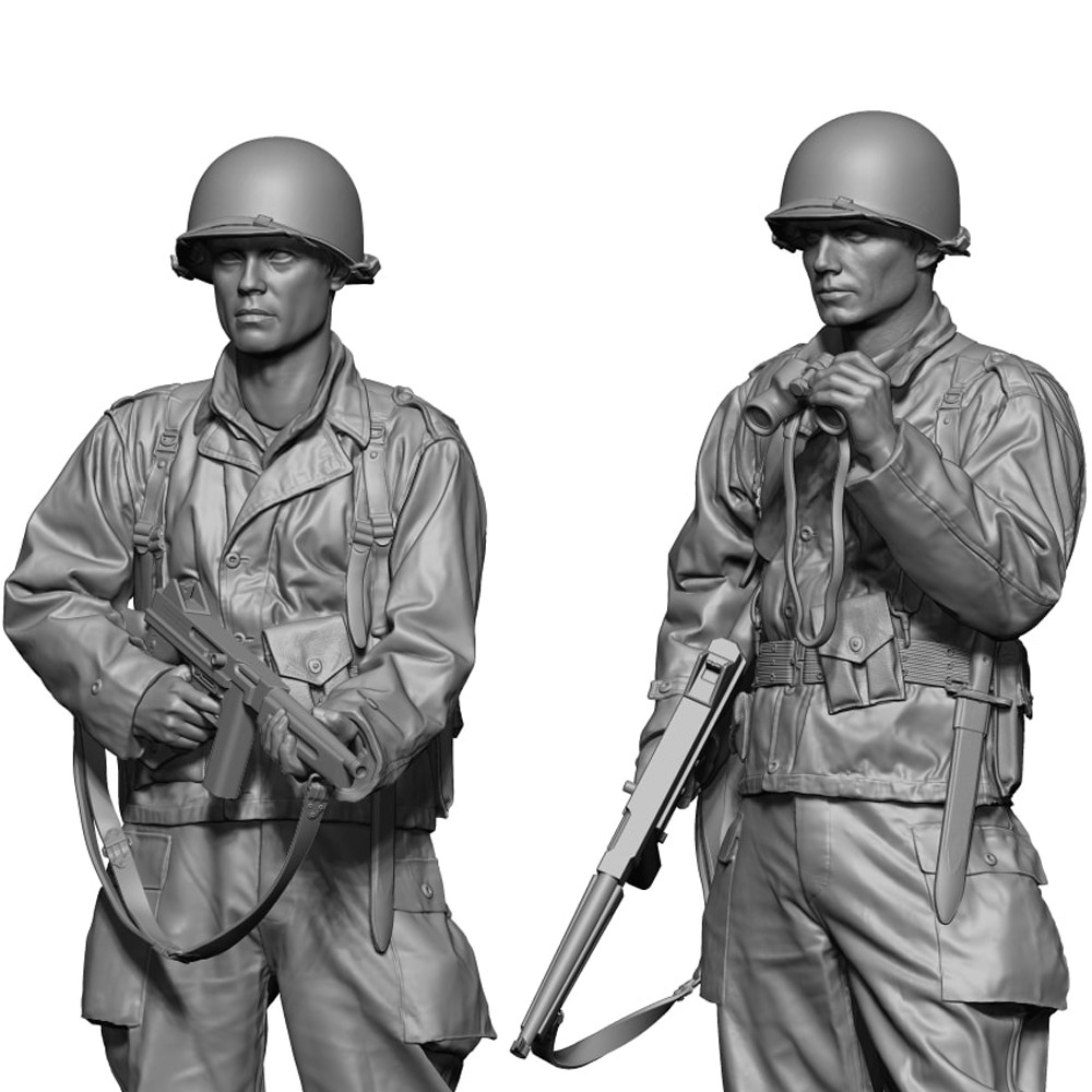 ชุด 1/35 WW2 US Ranger, ทหารโมเดลเรซิ่น, ธีมทหาร WWII, ชุดประกอบและไม่ ...