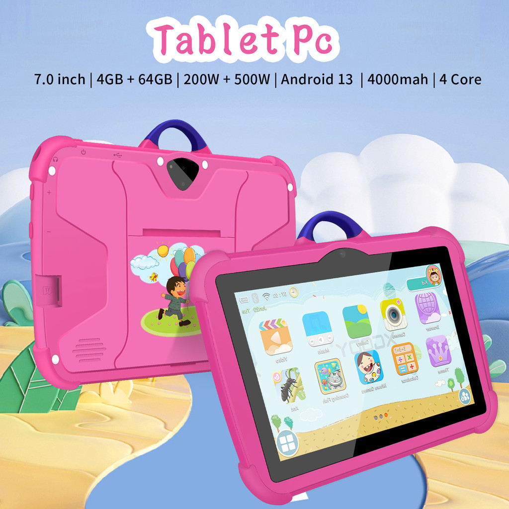 C7 แท็บเล็ตพีซีสําหรับเด็ก 23 ซม. 6+128 Android 15 หน้าจอป้องกันการ ...