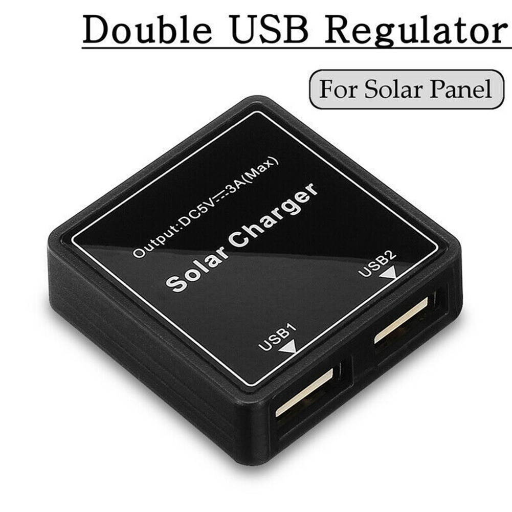 Régulateur USB Double 5V 3A – Convertit 5-20V En 5V Stable, Pour Panneau Solaire Ou Batterie Externe - 10