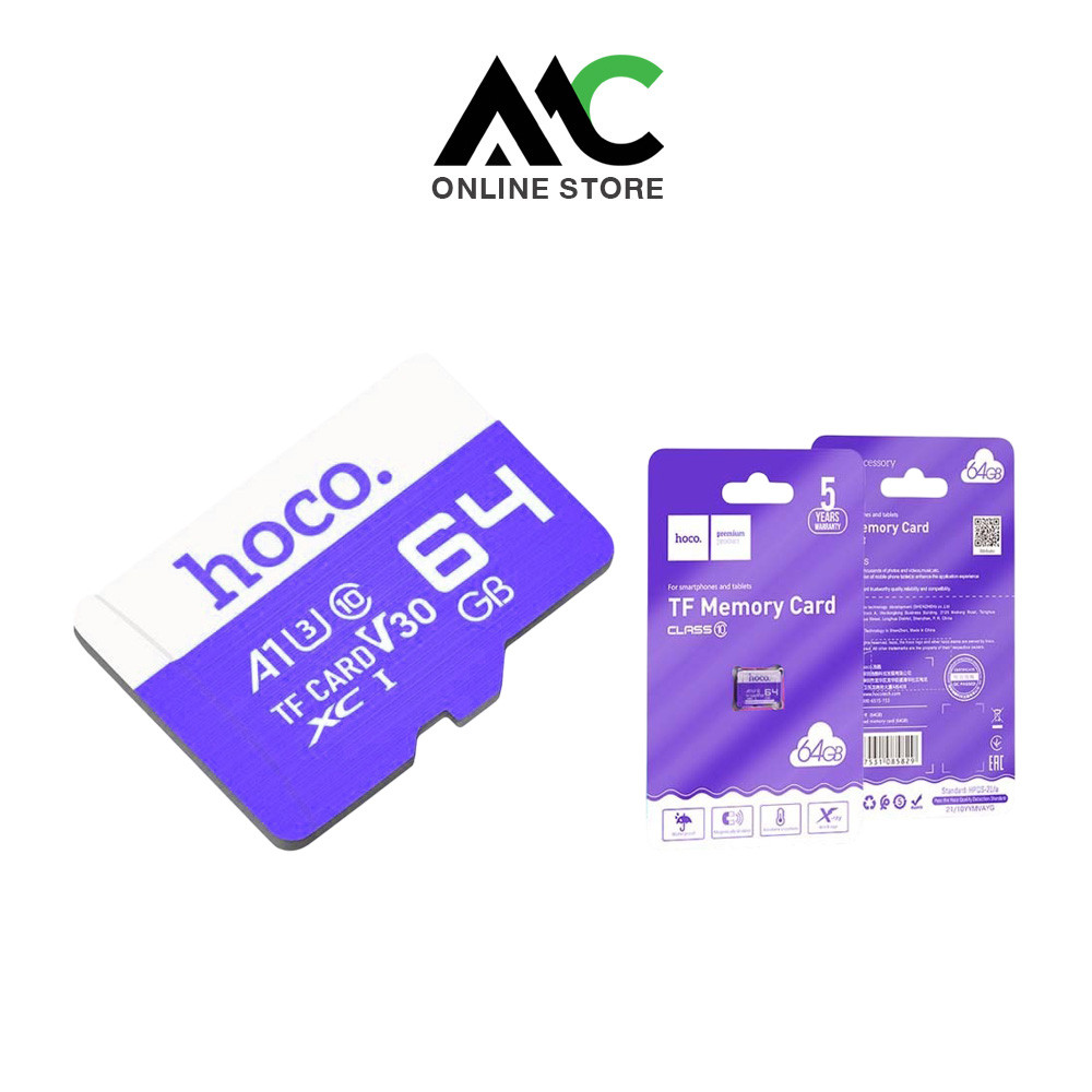 HOCO TF Card / Micro SD Card เมมโมรี่การ์ด Class 10 ความจุ 64Gb รองรับ ...