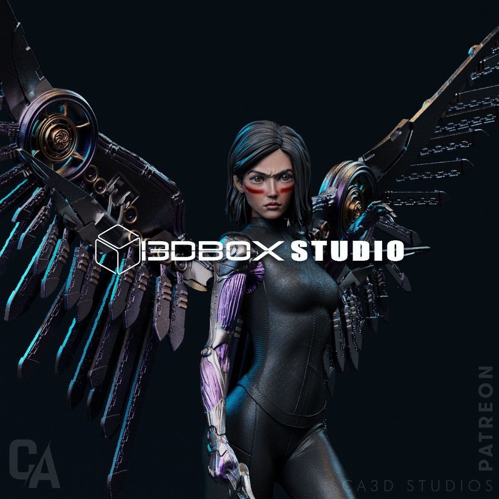 Alita Alita Battle Angel Gun Dream Mechanical Girl White Model Figure 1 ...