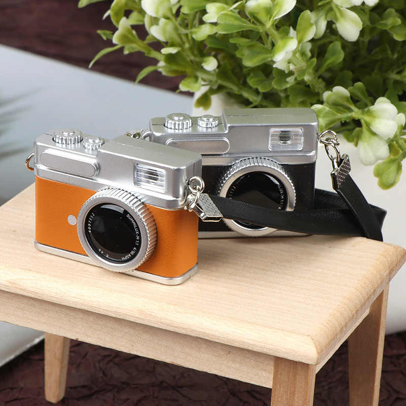 [San] 1 PC Mini Camera Model Dollhouse Miniature Retro Camera Model ...