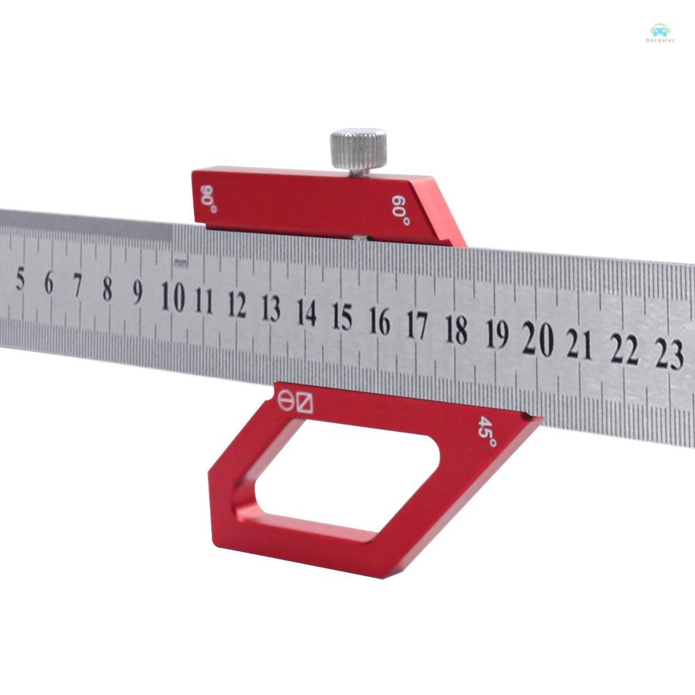 Yb1 Scribing Ruler ไม้บรรทัดวัดมัลติฟังก์ชั่นงานไม้ 45/60/90 องศา ...