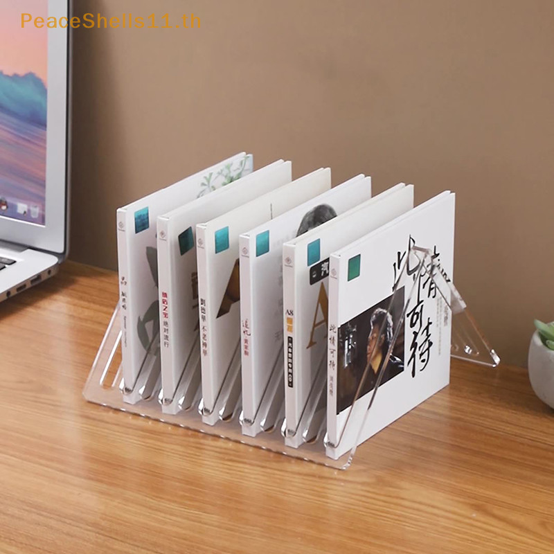 Peaceshells 12 ช่องอะคริลิคไวนิล Desktop Record Display Rack StandCD ...