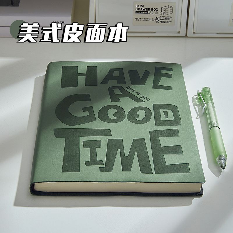 A5 Retro Notebook American Leather Surface Notebook B5 Simple High ...