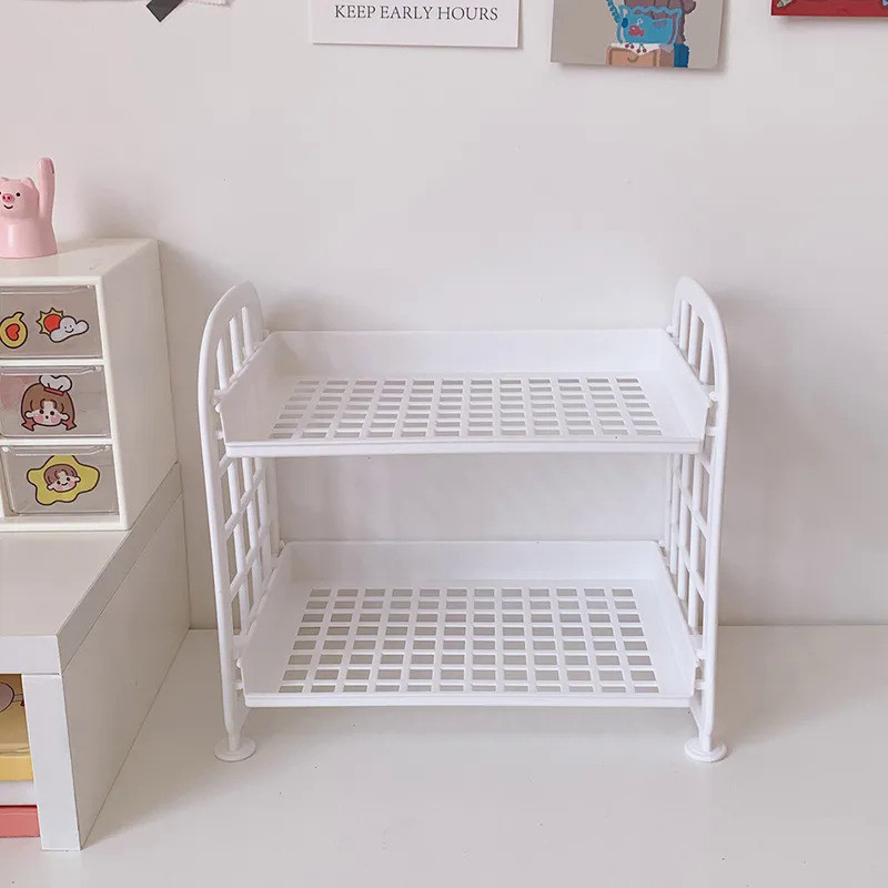 Desktop Stationery Rack Storage Holder Multi-Functional Plastic Shelf ...