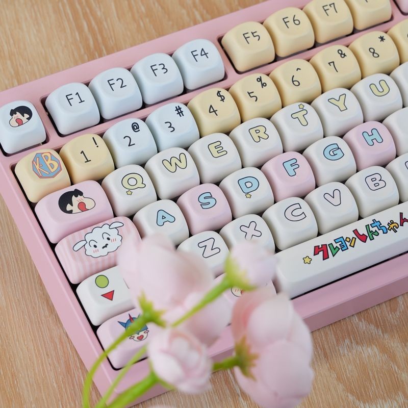 Crayon Shin Chan Theme Keycaps MOA Profile PBT Full Five Sided DYE ...