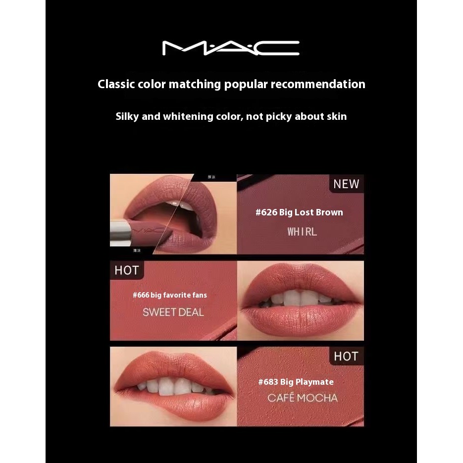 Mac Lipstick Limited Edition Gift Box ͧͧѭҧ 1.8g 3  #626  #666 #683 | Shopee Thailand