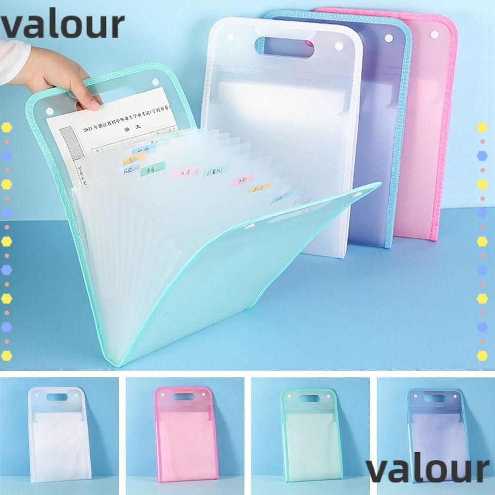 Valour A4 แฟ้มโฟลเดอร์กล่องออร์แกนแนวตั้ง PP ความจุขนาดใหญ่โปร่งใส ...