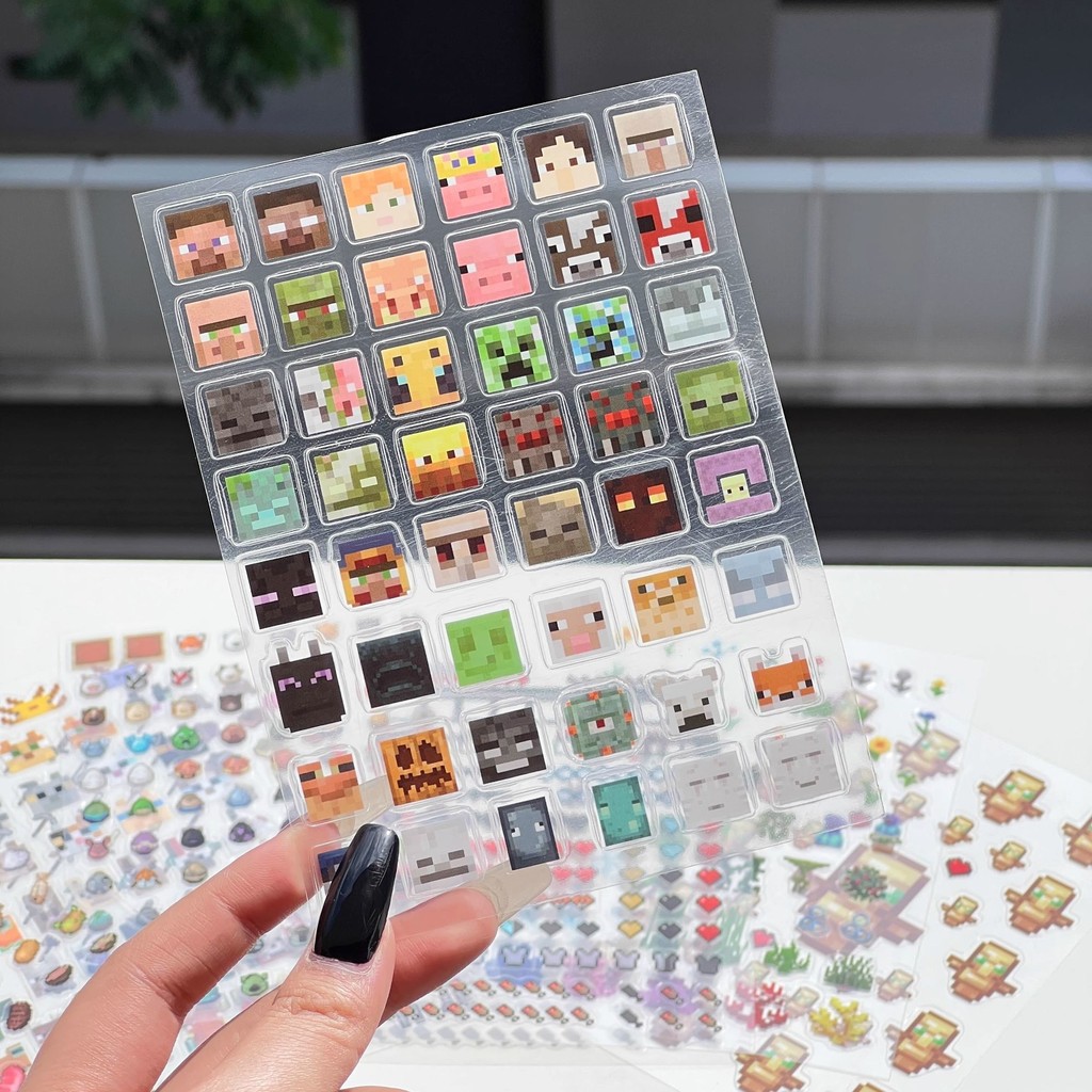 Minecraft Pixel สติกเกอร์เกม Cube MC Avatar สติกเกอร์ Pixel สติกเกอร์ ...