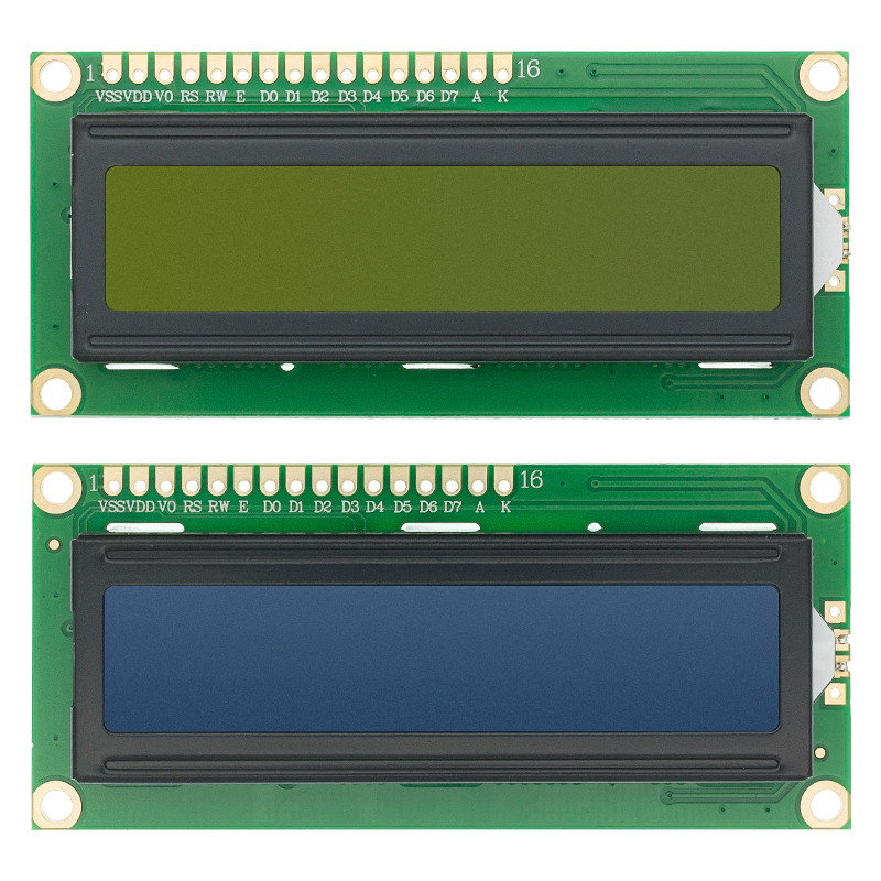 LCD1602+I2C Module Blue / Yellow Green Screen 16x2 Character LCD ...