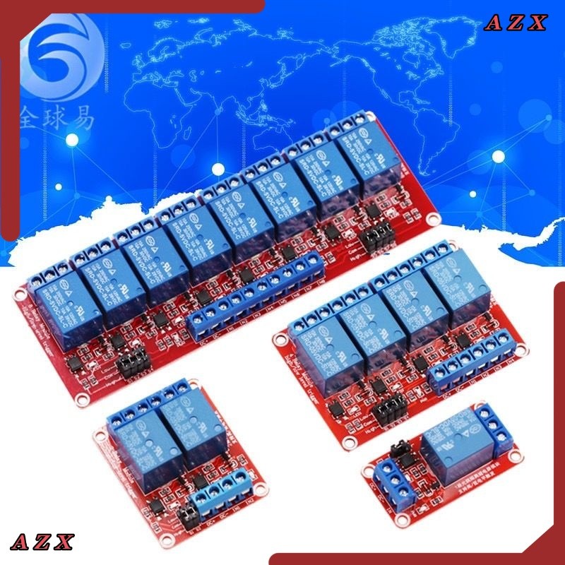 โมดูลรีเลย์ 5 V 12v 1 2 4 6 8   ช่องสําหรับ Arduino In Stock1/2/4/8บอร์ดรีเลย์5V12V24V