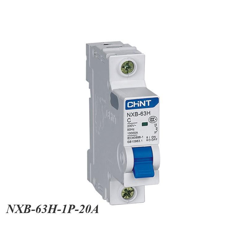 MCB AC 20A 1Pole เบรกเกอร์ไฟฟ้า ตัดวงจรไฟฟ้า ไฟลัดวงจร 10KA CHINT ...