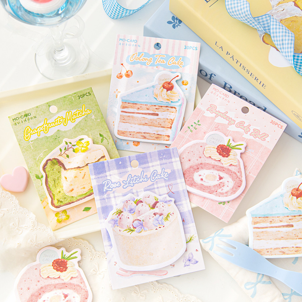 ไดลี่|Sweet Afternoon Tea Sticky Notes เค้กจําลอง Sticky Notes นักเรียน ...