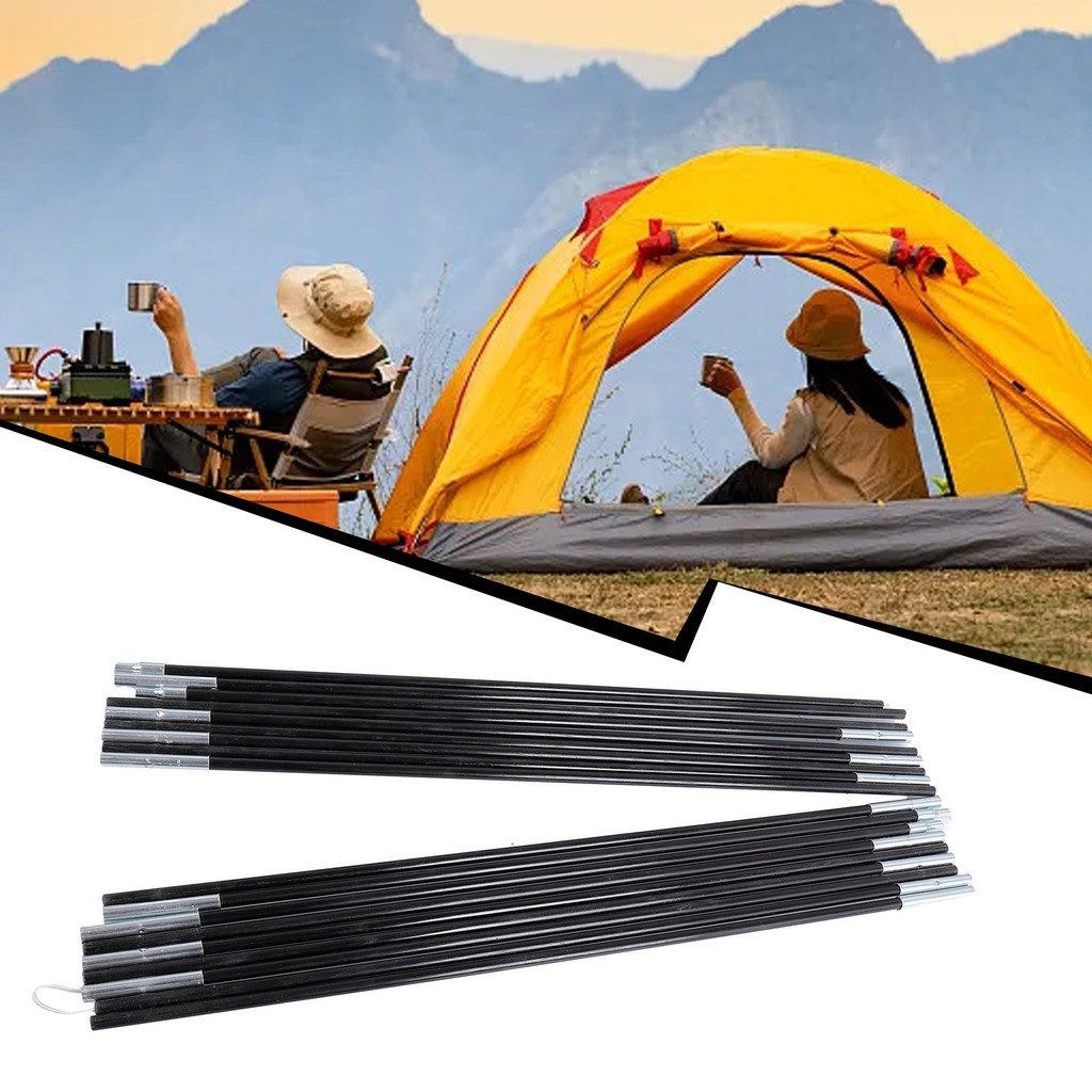 Lala_คุณภาพสูง 2PCS ไฟเบอร์กลาส Camping เต็นท์เสาบาร์กลางแจ้งสนับสนุน ...