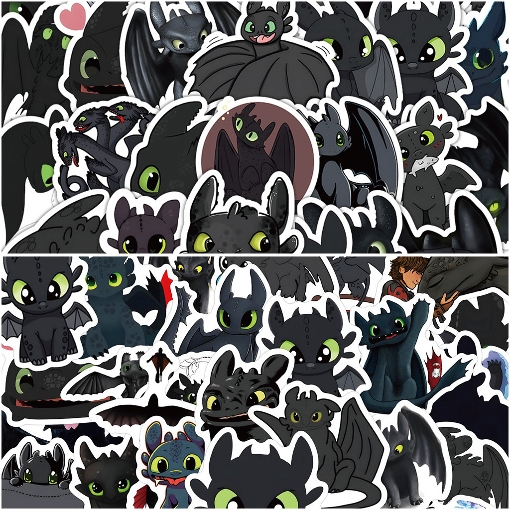 ชุดสติ๊กเกอร์ Toothless ชุดสติ๊กเกอร์กราฟิตี้กันน้ำลายการ์ตูน, 56/53 ...