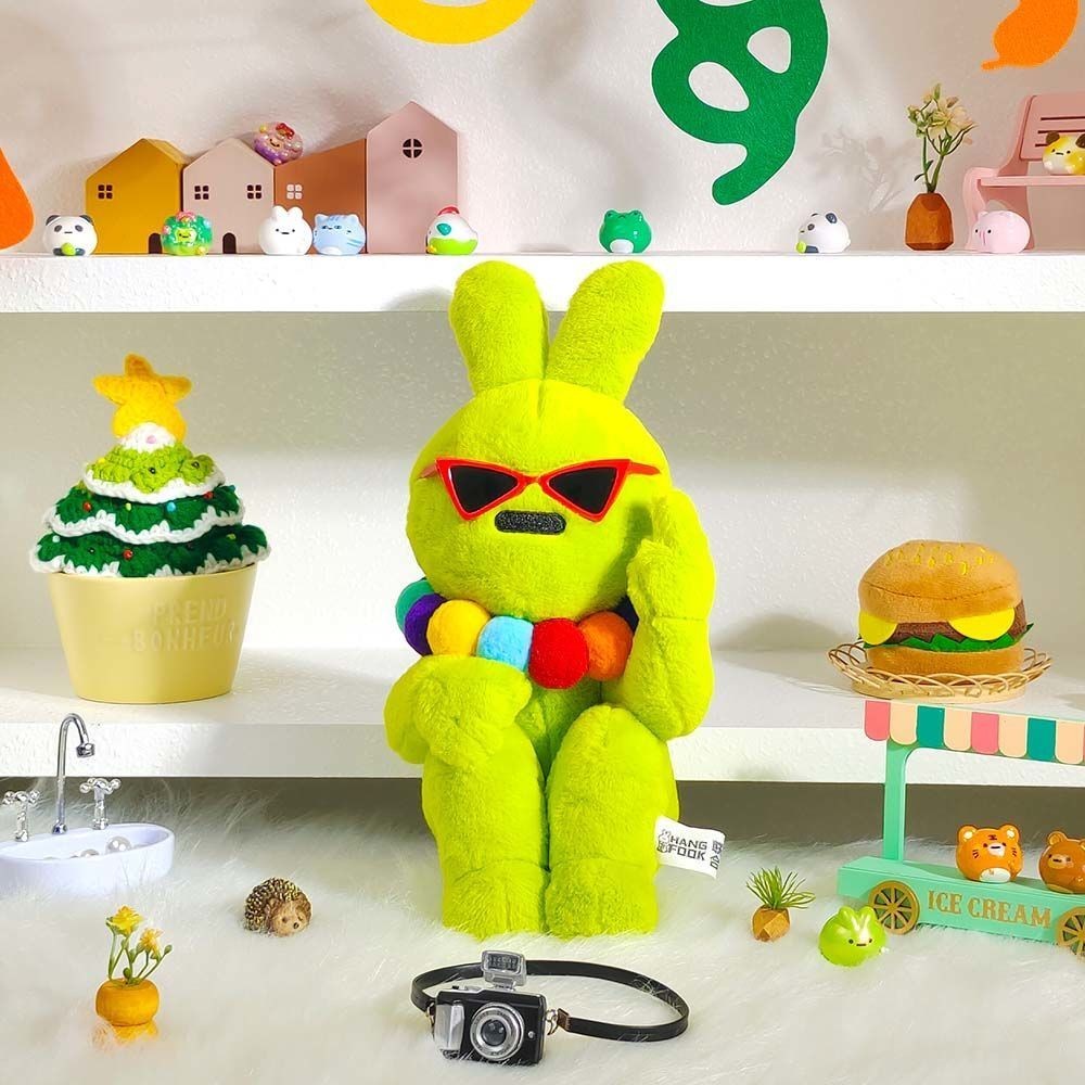 Niche Creative Friendly Gesture Rabbit ตุ๊กตาของเล่นตุ๊กตาตุ๊กตาหลากสี ...