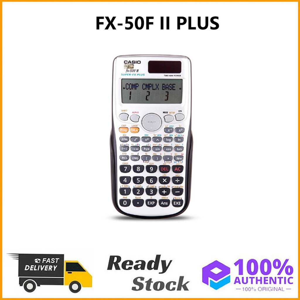เครื่องคิดเลขการเขียนโปรแกรมวิศวกรรม Casio FX-50F II PLUS ดั้งเดิม ...