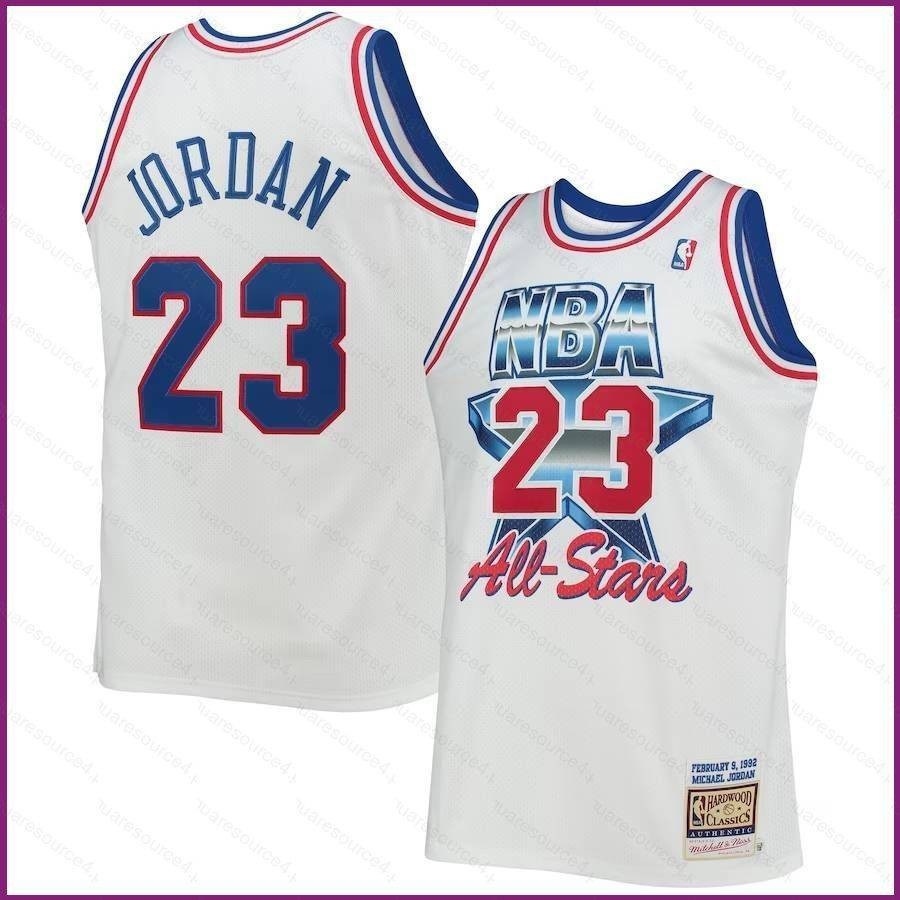 Sq4 NBA Michael Jordan White Classics 1992 NBA All-Star Game Authentic ...