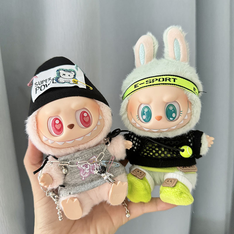 (เสื้อผ้าเท่านั้น) จี้1/2 labubu ฮิปฮอปสาวเทนนิสชุดเด็กและเยาวชน labubu ...