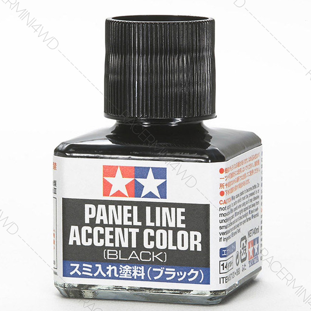 Panel Line Tamiya Accent Color, Negro | Cuotas Sin Interés Black Tam87131