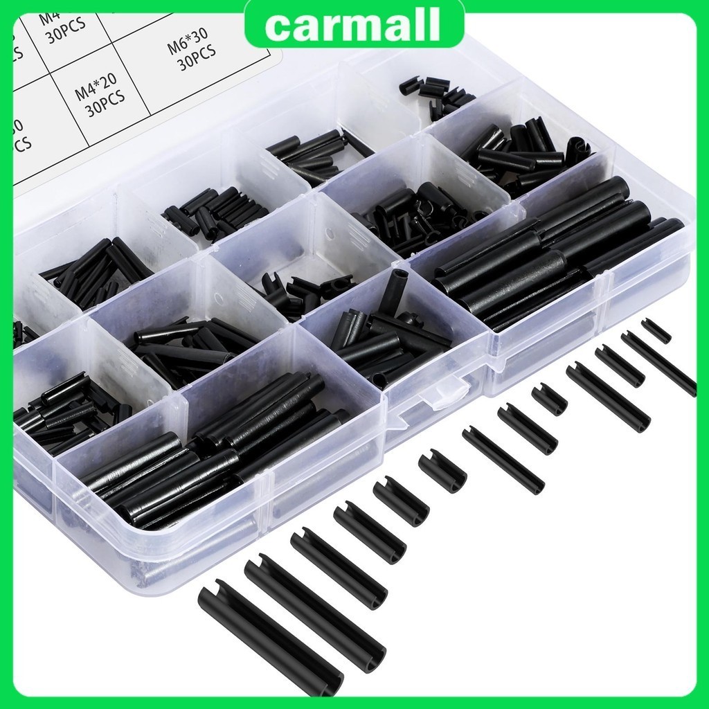 400 ชิ้น Roll Pin Assortment ชุด Slotted Spring Pins ชุดฮาร์ดแวร์แยก ...
