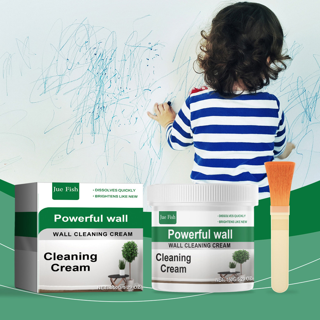 150g JUE FISH Wall Cleaning Paste Wall Cleaning Stain Remover กันน้ํา