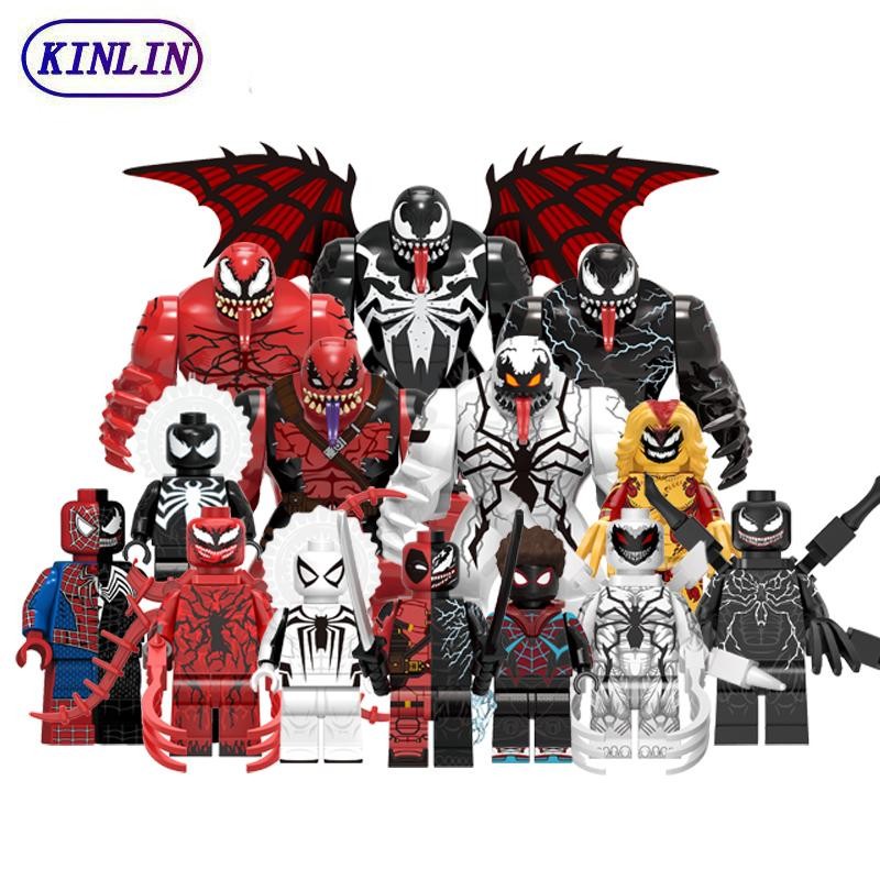 Venom Series Figures Building Block ของเล่น Venompool AntiVenom Carnage ...