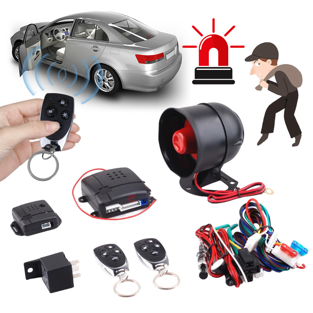 สไตล์ใหม่ Universal Car Auto Burglar Alarm Protection Security รีโมท ...