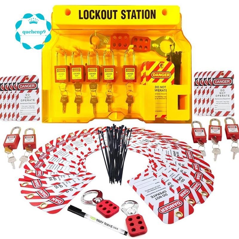 [quehenp9]Lockout Tagout Station for Safe Electric Lockouts,2Hasps ...