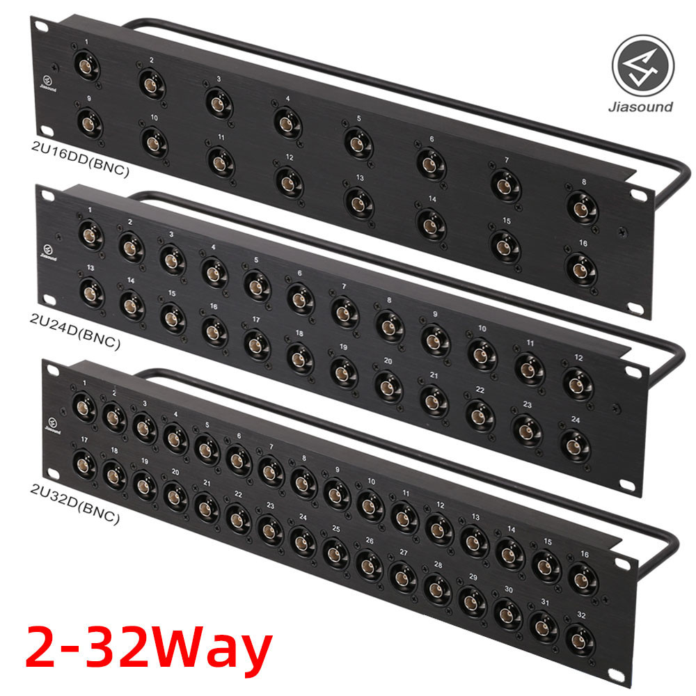 D ประเภท 1U 2U Rack Patch แผง 3G SDI/HD SDI BNC วิดีโอตู้ 1U แผงกระโดด ...